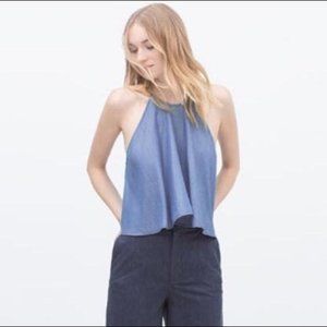 ZARA Halter Tank Top (Premium Denim Collection)
